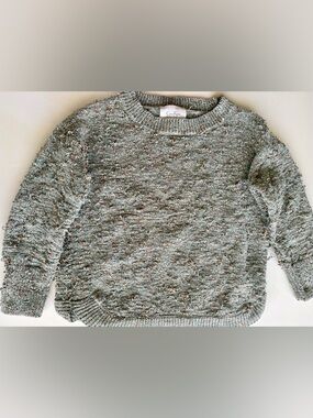 Jessica Simpson Sage Green Speckled Knit Crewneck Sweater